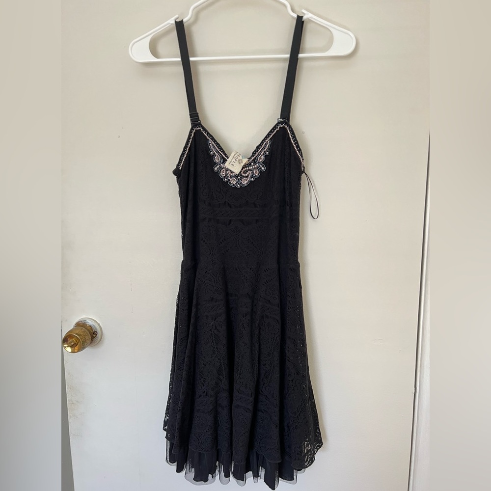 Free people black mini dress, size small
